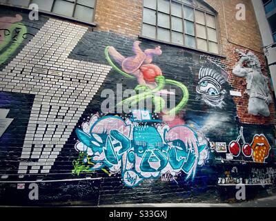 AC/DC Lane a Hipster Melbourne, Australia Foto Stock