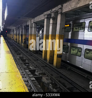 New York Penn Train Tracce Foto Stock