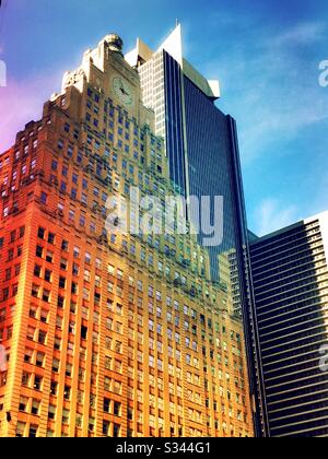 L'edificio principale e' un edificio di uffici di riferimento a Times Square NYC, USA Foto Stock