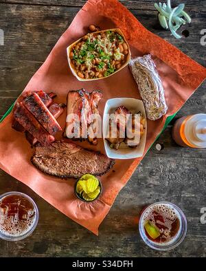 Il Texas BBQ al suo meglio. Foto Stock