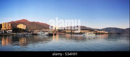 Alba a Discovery Bay, Lantau Island, Hong Kong Foto Stock