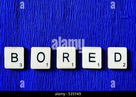 Piastrelle di legno incantesimo annoiato. Foto Stock