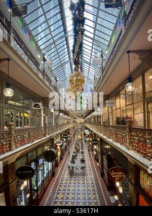 The Strand Arcade, una galleria di negozi ospitata in un edificio storico di epoca vittoriana, nel quartiere centrale degli affari di Sydney, Australia Foto Stock