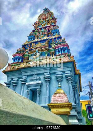 Tamil tempio vicino Grand Baie nel Nord di Mauritius. Foto Stock