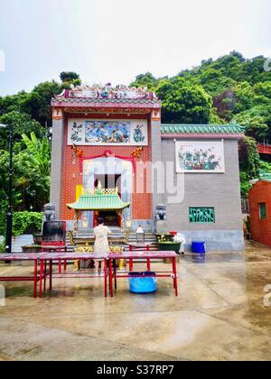 Tempio di Tin Hau a Sok kwu wan sull'isola di Lamma. Foto Stock