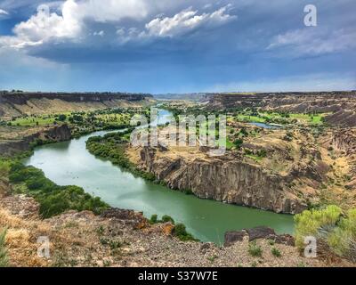 Snake River a Twin Falls Idaho Foto Stock