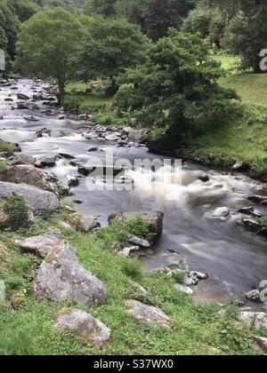 Fiume Lyn orientale vicino a Lynmouth Foto Stock