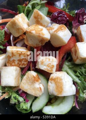 Haloumi insalata Foto Stock