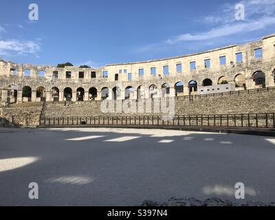 Anfiteatro Romano a Pola, Croazia Foto Stock