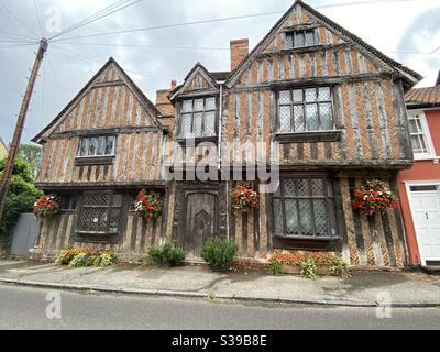 Casa medievale di Harry Potter, Lavenham, Suffolk. Foto Stock