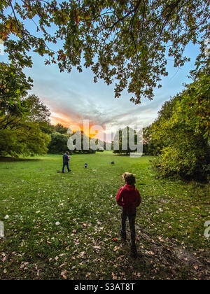 Passeggiate in campagna Foto Stock