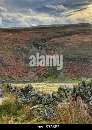 Cascate di Bronte, Haworth in autunno Foto Stock