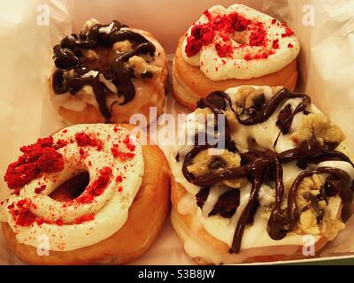 Ciambelle vegane da donuttime Foto Stock