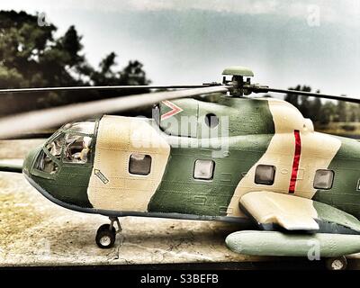 elicottero modello in scala 1/72 Foto Stock