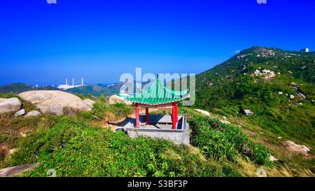 Escursioni sulle montagne dell'isola di Lamma a Hong Kong. Foto Stock