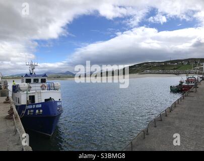 Mageroarty Pier, Co Donegal Foto Stock