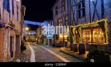 Decorazioni natalizie Parthenay Francia Foto Stock