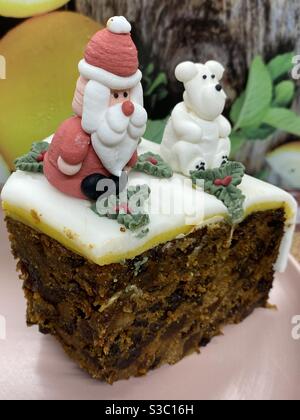 Fetta di Natale.... torta che è. Foto Stock