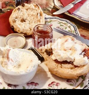 English cream tea Foto Stock