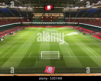 Vista generale dell'interno del Principato Stadio, Cardiff Foto Stock