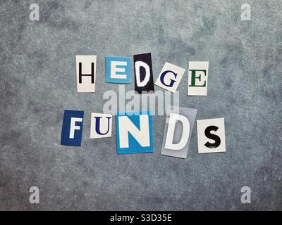 I fondi di Word Hedge Foto Stock