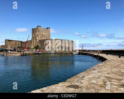 Carrickfergus Castle, nella contea di Antrim, Irlanda del Nord Foto Stock