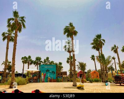 La Mer Beach a Dubai, Emirati Arabi Uniti. Foto Stock