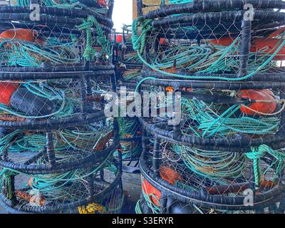 Granchio pentole in Avila Beach California Foto Stock