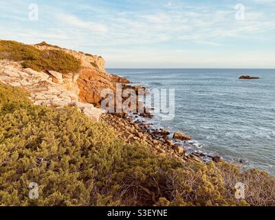 Costa dell'Algarve occidentale vicino a Sagres Foto Stock