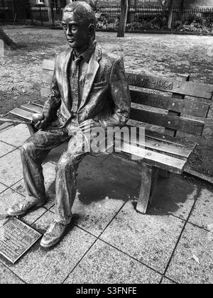 Alan Turing scultura, Manchester Foto Stock