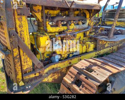 Vecchio diesel antico Fifty caterpillar Foto Stock