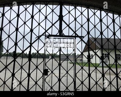 Sito commemorativo del campo di concentramento di Dachau, seconda guerra mondiale Foto Stock