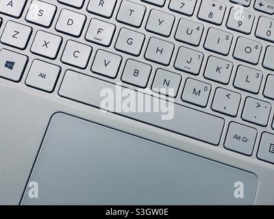 Dettagli della tastiera del computer portatile. Foto Stock