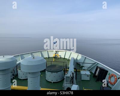 Sul traghetto dall'isola di Arran ad Ardrossan Foto Stock