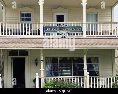 August, 2021, Bellevue Stratford Inn, Ocean Grove, Neptune Township, Monmouth County, New Jersey, Stati Uniti Foto Stock