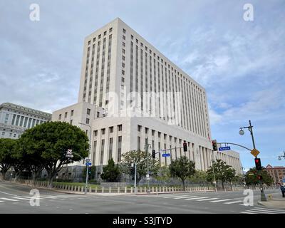 LOS ANGELES, CA, GENNAIO 2021: Edificio della Corte degli Stati Uniti, area del centro civico, centro città Foto Stock