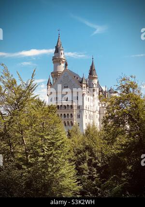 Schloss Neuschwanstein a Schwangau, Baviera, Germania Foto Stock