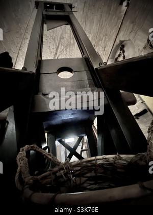 Ghigliottina antica Foto Stock