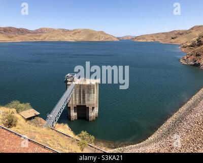 Una vista del Lago Argyle dall'alto in Australia Occidentale Foto Stock