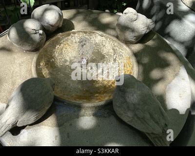 Una fontana frizzante di acqua limpida e rinfrescante in un negozio di giardinaggio locale a Salt Lake City, Utah, USA. Foto Stock