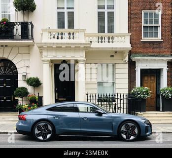 Audi RS e-Tron GT Carbon Vorsprung - Mayfair London Foto Stock