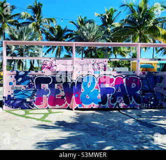 5 dicembre 2021, Museum of Graffiti, installazione presso il Kimpton Surfcomber Hotel for Art Basel, South Beach, Miami Beach, Florida, Stati Uniti, Nord America Foto Stock