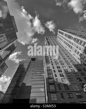 Visualizzazione in High Line in bianco e nero. Foto Stock