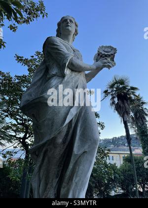 Statua nel parco di Villa Durazzo, Santa Margherita Ligure, Genova, Italia Foto Stock