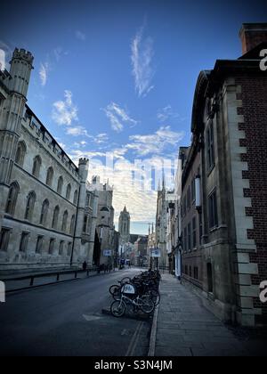 Cambridge City Streets Life Winter Morning Foto Stock