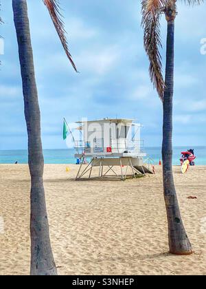 Torre di bagnino sulla spiaggia di Fort Lauderdale Foto Stock