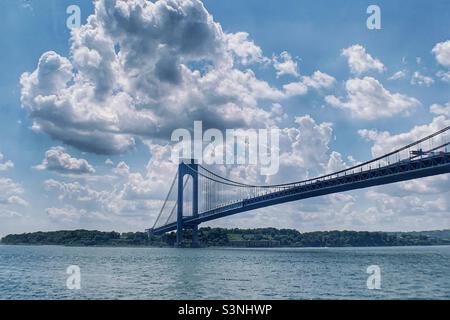 Il ponte Verrazzano-Narrows di New York Foto Stock