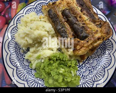 Punta nel foro Mash & Peas Foto Stock