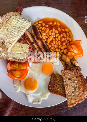 La completa prima colazione inglese Foto Stock