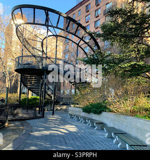 Dicembre 2021, South Cove Park, Battery Park City, Lower Manhattan, New York, New York, Stati Uniti Foto Stock